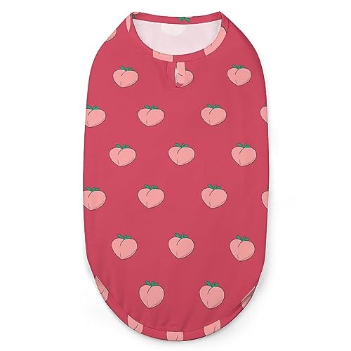 Obstmuster, Pfirsiche, Haustiere, Hemd, Weste, süßes Hunde-Tanktop, weiches ärmelloses T-Shirt für Welpen, Kätzchen, Katzen, S von FWJZDSP