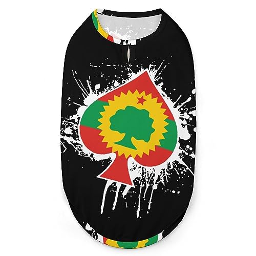 Oromo Liberation Front Flag Spades Ace Poker Pets Shirt Weste Süßes Hunde-Tanktop Weiches ärmelloses T-Shirt für Welpen Kitty Cats L von FWJZDSP