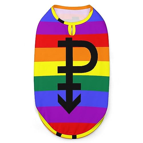 Pansexuelle Flagge LGBT Pride Haustiere Shirt Weste Süßes Hunde Tank Top Weiches ärmelloses T-Shirt für Welpen Kitty Katzen L von FWJZDSP