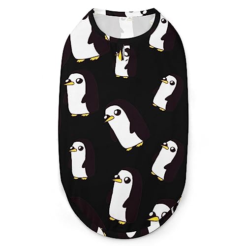 Pinguin-Hundehemden, Bedruckte Kleidung für Haustiere, Sommer-T-Shirts, atmungsaktives Pullover-Tanktop für kleine Hunde und Katzen von FWJZDSP