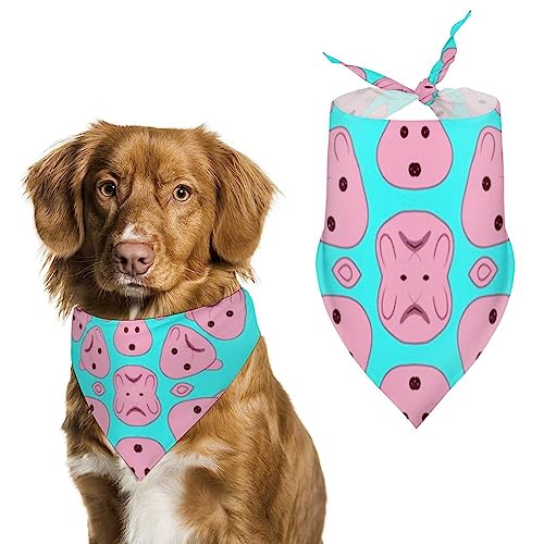 Pink Blob Fish Hundehalstücher, dreieckige Hundelätzchen, niedlicher Haustierschal, Halstuch für kleine, mittelgroße und große Haustiere von FWJZDSP