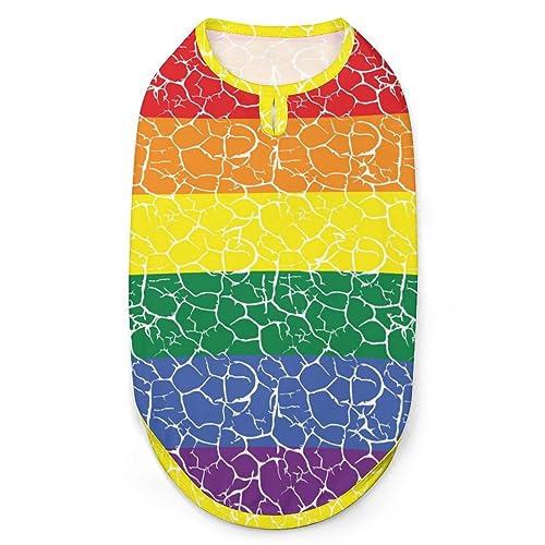 Pride LGBT-Flagge, Haustier-Shirt, Weste, süßes Hunde-Tanktop, weiches ärmelloses T-Shirt für Welpen, Kätzchen, Katzen, 2XL Pride LGBT-Flagge, Haustier-Shirt, Weste, süßes Hunde-Tanktop, weiches ärmelloses T-Shirt für Welpen, Kätzchen, Katzen, 2XL von FWJZDSP