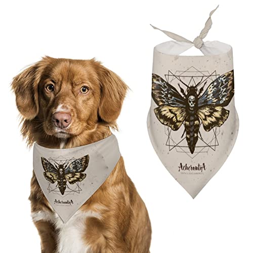 Psychedelic Death's Head Hawk Moth Hundehalstücher, dreieckige Hundelätzchen, niedlicher Haustierschal, Kopftuch für kleine, mittelgroße und große Haustiere von FWJZDSP