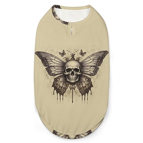 Psychedelic Death's Head Hawk Moth Pets Shirt Weste Süßes Hunde-Tanktop Weiches ärmelloses T-Shirt für Welpen Kitty Katzen M von FWJZDSP