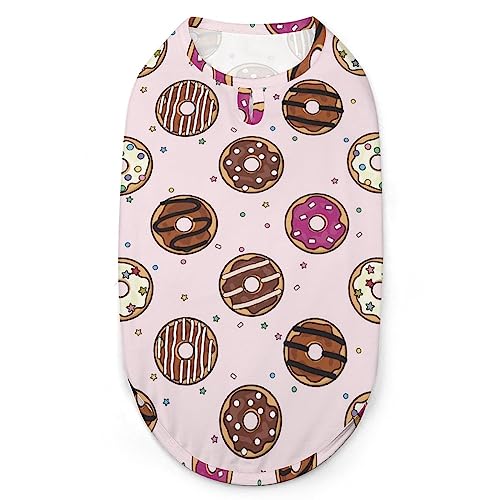 Schokoladen-Donut-Hunde-Shirts, Bedruckte Kleidung für Haustiere, Sommer-T-Shirts, atmungsaktives Pullover-Tanktop für kleine Hunde und Katzen Schokoladen-Donut-Hunde-Shirts, Bedruckte Kleidung für Haustiere, Sommer-T-Shirts, atmungsaktives Pullover-Tanktop für kleine Hunde und Katzen von FWJZDSP