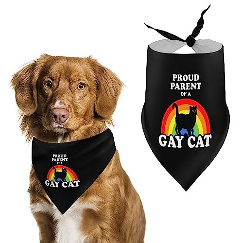 Stolzer Elternteil Einer schwulen Katze, Hunde-Bandanas, dreieckige Hundelätzchen, niedlicher Haustier-Schal, Kopftuch für kleine, mittelgroße und große Haustiere von FWJZDSP