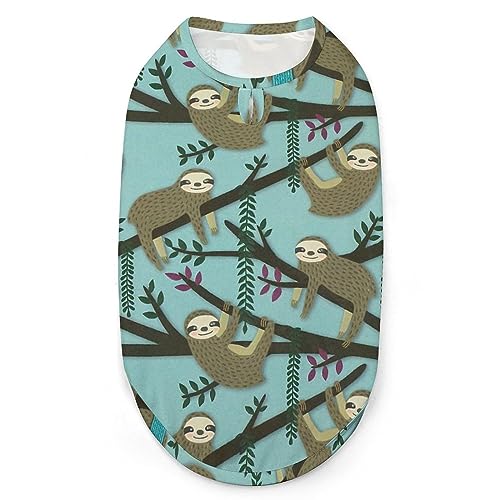 Tier Faultier Haustiere Shirt Weste süße Hund Tank Top weiche ärmellose T-Shirt für Welpen Kitty Katzen S Tier Faultier Haustiere Shirt Weste süße Hund Tank Top weiche ärmellose T-Shirt für Welpen Kitty Katzen S von FWJZDSP