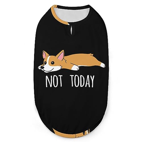 Today Corgi Pets Shirt Weste, süßes Hunde-Tanktop, weiches ärmelloses T-Shirt für Welpen, Kätzchen, Katzen, M von FWJZDSP