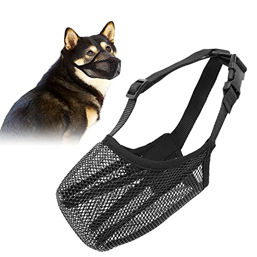 FWLWTWSS Maulkorb Mittlere Hunde, Maulkorb für Hunde, mit Abgerundetem Mesh und Verstellbare Schlaufe, Hunde Maulkorb für Kleine Mittlere und Große Hunde Verhindert Das Beißen, Kauen Und Bellen(M) von FWLWTWSS