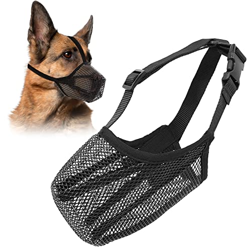 FWLWTWSS Maulkorb Mittlere Hunde, Maulkorb für Hunde, mit Abgerundetem Mesh und Verstellbare Schlaufe, Hunde Maulkorb für Kleine Mittlere und Große Hunde Verhindert Das Beißen, Kauen Und Bellen(XL) von FWLWTWSS