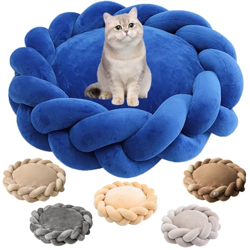 FXKJ Hundebett Hunde Waschbar, Abnehmbar Waschbar Hundematratze rutschfeste Unterseite Hundematten kuscheliges Hundekissen für Katzen und Hunde, 50x15cm, Blue von FXKJ