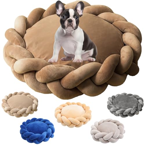 FXKJ Hundebett Hunde Waschbar, Abnehmbar Waschbar Hundematratze rutschfeste Unterseite Hundematten kuscheliges Hundekissen für Katzen und Hunde, 70x18cm, Dark Brown von FXKJ