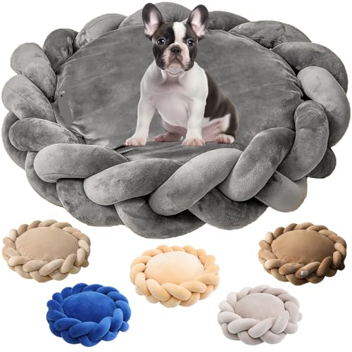 FXKJ Hundebett Hunde Waschbar, Abnehmbar Waschbar Hundematratze rutschfeste Unterseite Hundematten kuscheliges Hundekissen für Katzen und Hunde, 80x18cm,Dark Gray von FXKJ