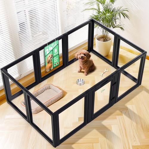 FXW AuraSpace Indoor Laufstall für Welpen und kleine Hunde, 61 cm, 10 Paneele, Schwarz FXW AuraSpace Indoor Laufstall für Welpen und kleine Hunde, 61 cm, 10 Paneele, Schwarz von FXW