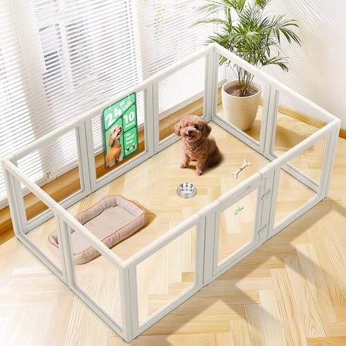 FXW AuraSpace Laufstall für Welpen und kleine Hunde, Acryl, 61 cm, 10 Paneele, Weiß FXW AuraSpace Laufstall für Welpen und kleine Hunde, Acryl, 61 cm, 10 Paneele, Weiß von FXW