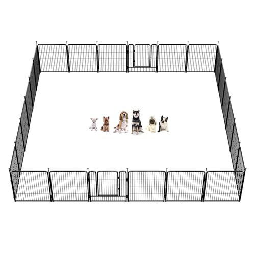FXW Hundezaun im Freien, 24 Paneele 81,3 cm Höhe Outdoor Hund Laufgitter Übungsstifte Outdoor Schutz Design Stangen für mittelgroße/kleine Hunde, Haustier Welpen Laufstall für Camping, Wohnmobil, Hof, Garten Outdoor Indoor FXW Hundezaun im Freien, 24 Paneele 81,3 cm Höhe Outdoor Hund Laufgitter Übungsstifte Outdoor Schutz Design Stangen für mittelgroße/kleine Hunde, Haustier Welpen Laufstall für Camping, Wohnmobil, Hof, Garten Outdoor Indoor von FXW