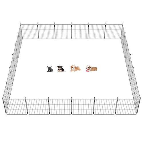 FXW MiniPaws Hunde-Laufstall für Hof & Wohnmobil, Camping, erweiterbar, 61 cm, 24 Paneele, für Welpen und kleine Hunde, tragbar für den Innen- und Außenbereich von FXW