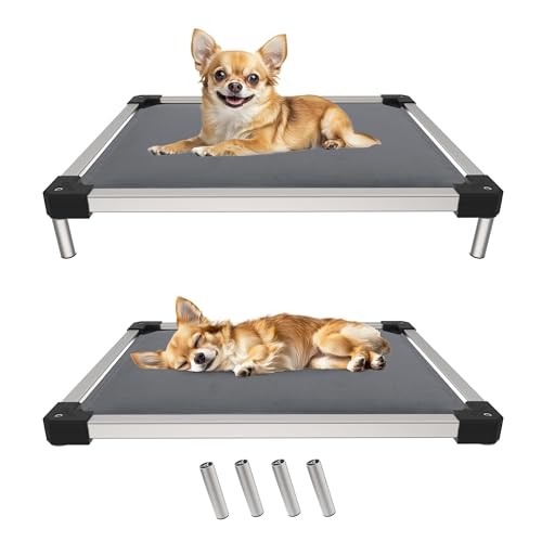FXW TitanNest Kaufestes erhöhtes Hundebett, gepolstertes Kinderbett für drinnen und draußen, Camping, langlebiges und waschbares Haustierbett für Welpen und kleine Hunde, 58 cm, Grau FXW TitanNest Kaufestes erhöhtes Hundebett, gepolstertes Kinderbett für drinnen und draußen, Camping, langlebiges und waschbares Haustierbett für Welpen und kleine Hunde, 58 cm, Grau von FXW