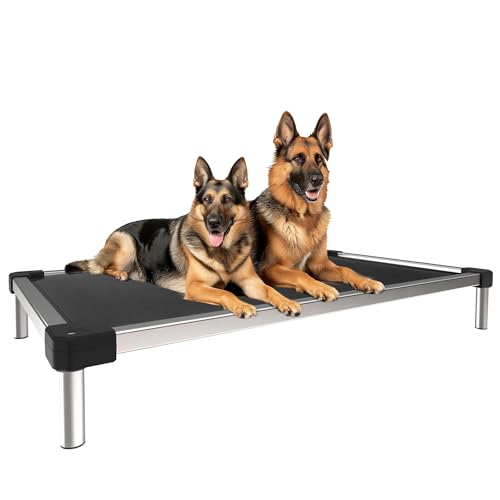 FXW TitanNest kühlendes, kaufestes erhöhtes Hundebett, waschbar, erhöhtes Kinderbett für drinnen und draußen, Camping, wasserdicht und langlebig, Haustierbett für große Hunde, 127 cm, Schwarz FXW TitanNest kühlendes, kaufestes erhöhtes Hundebett, waschbar, erhöhtes Kinderbett für drinnen und draußen, Camping, wasserdicht und langlebig, Haustierbett für große Hunde, 127 cm, Schwarz von FXW