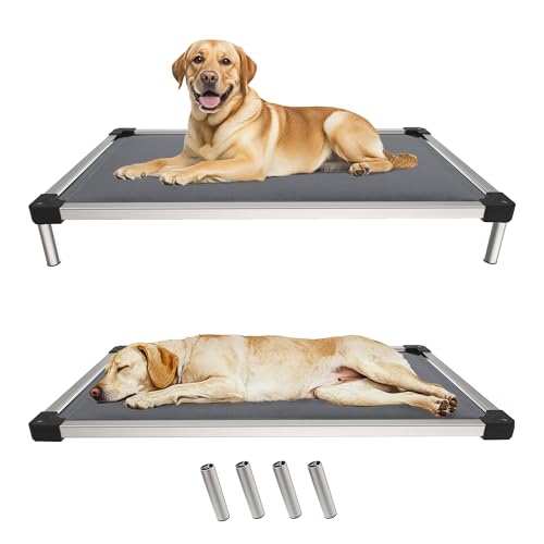 FXW TitanNest Kaufestes erhöhtes Hundebett, gepolstertes Kinderbett für drinnen und draußen, Camping, strapazierfähiges und waschbares Haustierbett für extra große Hunde, 142 cm, Grau FXW TitanNest Kaufestes erhöhtes Hundebett, gepolstertes Kinderbett für drinnen und draußen, Camping, strapazierfähiges und waschbares Haustierbett für extra große Hunde, 142 cm, Grau von FXW