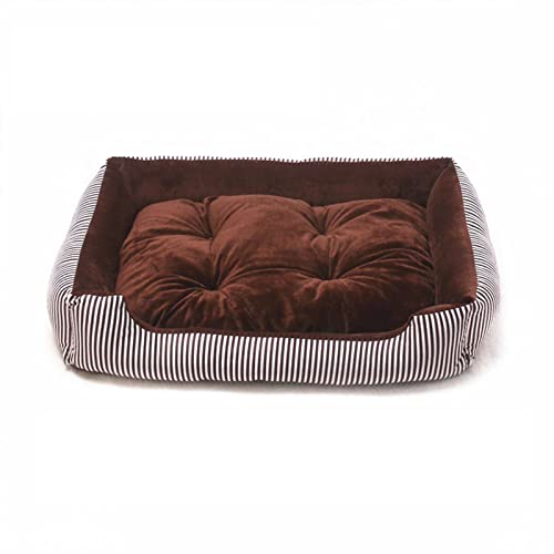 FXXWJP Klein Hundebett Haustierbett für Welpen und Kätzchen extra weich Hundematte Maschinenwaschbar mit Anti-Rutsch-wasserabweisend -Kaffee-1-XL 80x61cm(31.5x24inch) von FXXWJP