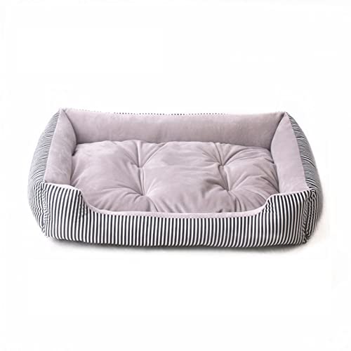 FXXWJP Klein Hundebett Haustierbett für Welpen und Kätzchen extra weich Hundematte Maschinenwaschbar mit Anti-Rutsch-wasserabweisend -grau-XL 80x61cm(31.5x24inch) von FXXWJP