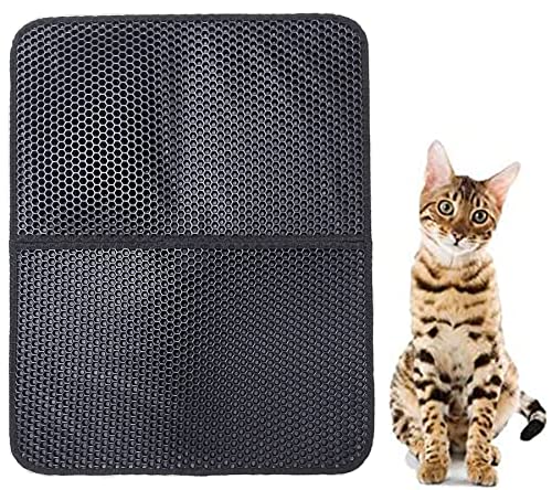 FXxswey Katzenklo Matte, faltbar, doppellagig, wasserfest, mit Wabenmuster, schützt Boden und Teppich, leicht zu reinigen (55 x 70 cm) FXxswey Katzenklo Matte, faltbar, doppellagig, wasserfest, mit Wabenmuster, schützt Boden und Teppich, leicht zu reinigen (55 x 70 cm) von FXxswey