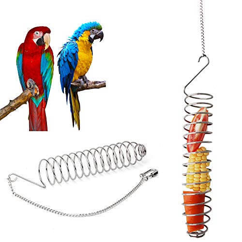 Futterspieß Vogelhäuschen Spielzeug,Fruchthalter Gemüsehalter für Vögel Papageien und Großsittiche, Gemüsepieß für Nager, Hasen, Kaninchen, Frettchen (FG0066200) von FYBlossom