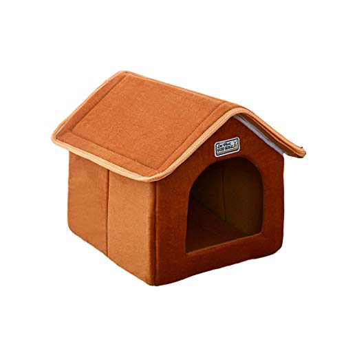 Katzenhaus Für Draußen Winterfest, Katzenhöhle Für Katzen, Wasserdichtes Wetterfestes Pet Outdoor House Tierheim Für Haustiere, Faltbares Hundehaus Mit Abnehmbarem Matratze Weich Und Warm (M, Braun) Katzenhaus Für Draußen Winterfest, Katzenhöhle Für Katzen, Wasserdichtes Wetterfestes Pet Outdoor House Tierheim Für Haustiere, Faltbares Hundehaus Mit Abnehmbarem Matratze Weich Und Warm (M, Braun) von FYBlossom
