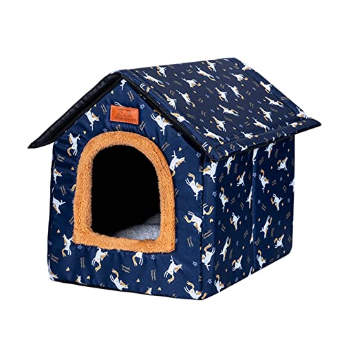 Katzenhaus Outdoor Winterfest, Wasserdicht Draußen Hundehöhle Katzenhöhle Mit Abnehmbarem Matte, Faltbare Outdoor Pet House Katzenhütte Tierheim Mit Wasserdicht Segeltuchdach Für Kleine Hund Katze von FYBlossom