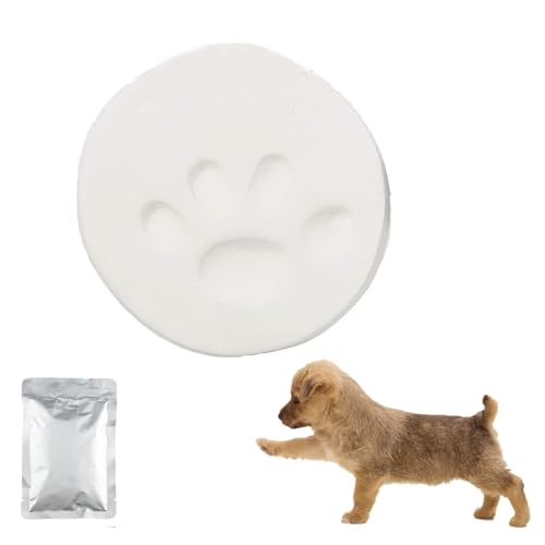 FYKZQWDS Pfotenabdruck-Set, Hundepfotenabdruck-Set, Andenken, Tonhand- und Fußabdruck-Set, Haustierpfotenabdruck-Set, Ton, lufttrocknend, weich, leicht, personalisiertes Pfotenabdruckgeschenk von FYKZQWDS