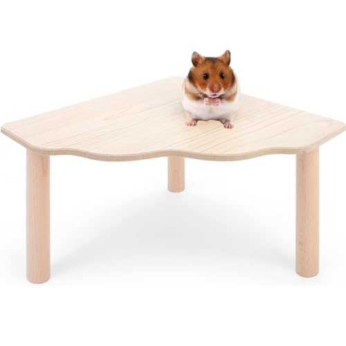 Hamster-Plattform, lustiges Hamsterregal aus Holz, Hamsterkäfig-Plattform, geeignet für Lebensraum, Anreicherung, Schlafplatz, Interaktion, Futterstation, Sozialisation, Klettern Hamster-Plattform, lustiges Hamsterregal aus Holz, Hamsterkäfig-Plattform, geeignet für Lebensraum, Anreicherung, Schlafplatz, Interaktion, Futterstation, Sozialisation, Klettern von FYKZQWDS
