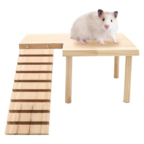 Hamsterkäfig-Plattform aus Holz, lustiges Holzregal, Hamsterplattform, geeignet für Übung, Spielzeit, Ruhebereich, Klettern, Lebensraum, Bereicherung, Futterstation, Sozialisierung Hamsterkäfig-Plattform aus Holz, lustiges Holzregal, Hamsterplattform, geeignet für Übung, Spielzeit, Ruhebereich, Klettern, Lebensraum, Bereicherung, Futterstation, Sozialisierung von FYKZQWDS