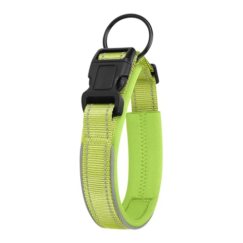 Komfortables, mit Neopren gepolstertes Hundehalsband, verstellbares, langlebiges, reflektierendes Laufsporthalsband for kleine, mittelgroße und große Hunde breites hundehalsband(Camouflage Yellow,XL) Komfortables, mit Neopren gepolstertes Hundehalsband, verstellbares, langlebiges, reflektierendes Laufsporthalsband for kleine, mittelgroße und große Hunde breites hundehalsband(Camouflage Yellow,XL) von FYLTWUK