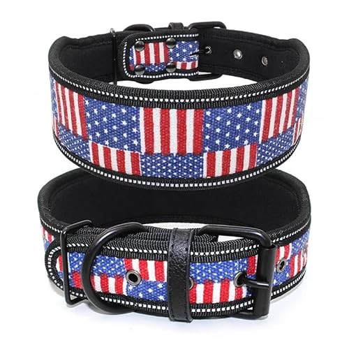 Modisches Hundehalsband for große Hunde, reflektierende, verstellbare Haustierhalsbänder, for kleine, mittelgroße und große Hunde, Deutscher Schäferhund, Whippet breites hundehalsband(Red Camouflage,M Modisches Hundehalsband for große Hunde, reflektierende, verstellbare Haustierhalsbänder, for kleine, mittelgroße und große Hunde, Deutscher Schäferhund, Whippet breites hundehalsband(Red Camouflage,M von FYLTWUK
