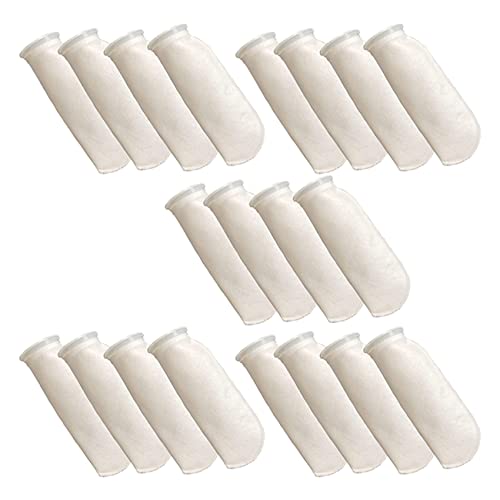 FYOBOT 20 Packungen Filter Socken, 200 Mikrometer, für Aquarium/Salz Wasser Aquarium, Teich, für Sumpf/ÜBerlauf von FYOBOT