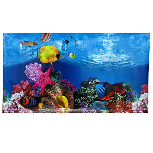 FYOBOT Aquarium Hintergrund Papier HD Bild 3D dreidimensionale Aquarium tapeten Hintergrund malerei doppelseitige Aquarium dekorative Aquarium Aufkleber (50 * 82 cm) von FYOBOT