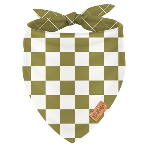 FYSUIMU Hundehalstuch, Gingham-Muster, kariert, Dreieck, verstellbar, doppelseitig bedruckt, Welpen-Halstuch, Hunde-Lätzchen für mittelgroße und große Katzen, Kostüm-Zubehör FYSUIMU Hundehalstuch, Gingham-Muster, kariert, Dreieck, verstellbar, doppelseitig bedruckt, Welpen-Halstuch, Hunde-Lätzchen für mittelgroße und große Katzen, Kostüm-Zubehör von FYSUIMU