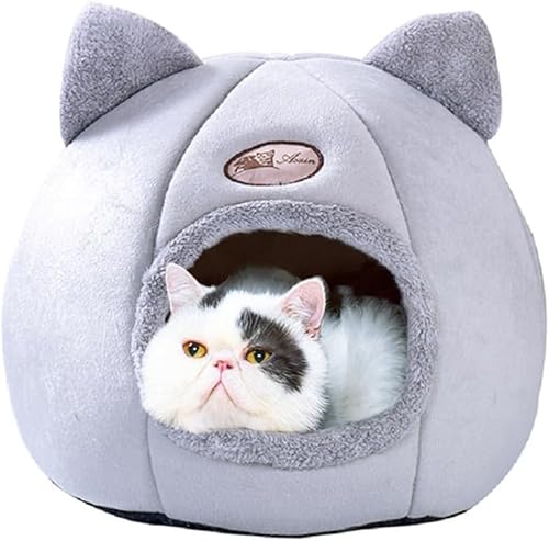 Katzenbetten für Indoor-Katzen – gemütliches Katzenhöhlenbett, Katzenhaus, Katzenzelt mit abnehmbarem Kissen, weich, warm, Haustierhaus, Welpenbett, niedliches Haustiernest für Katzen, Kätzchen, Katzenbetten für Indoor-Katzen – gemütliches Katzenhöhlenbett, Katzenhaus, Katzenzelt mit abnehmbarem Kissen, weich, warm, Haustierhaus, Welpenbett, niedliches Haustiernest für Katzen, Kätzchen, von FZKun