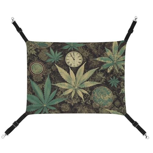 FZMTLDS A Puff in Time Katzenhängematte mit Marihuana-Motiv, atmungsaktiv, wendbar, Haustier-Hängebett, weiches Katzenbett für drinnen und draußen, Schlafunterlagen für kleine Tiere FZMTLDS A Puff in Time Katzenhängematte mit Marihuana-Motiv, atmungsaktiv, wendbar, Haustier-Hängebett, weiches Katzenbett für drinnen und draußen, Schlafunterlagen für kleine Tiere von FZMTLDS