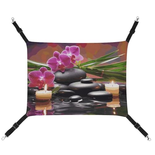 FZMTLDS Blumen im Brunnen Massagesteine, Katzenhängematte, atmungsaktiv, Haustierkäfig-Hängematte, wendbares Haustier-Hängebett, weiches Katzenbett für drinnen und draußen, Ruheunterlagen für kleine FZMTLDS Blumen im Brunnen Massagesteine, Katzenhängematte, atmungsaktiv, Haustierkäfig-Hängematte, wendbares Haustier-Hängebett, weiches Katzenbett für drinnen und draußen, Ruheunterlagen für kleine von FZMTLDS