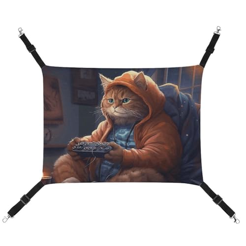 FZMTLDS Fat Cat Playing Games Cat Hammock Breathable Pet Cage Hammock Reversible Pet Hanging Bed Soft Cat Bed for Indoors and Outdoors Resting Sleepy Pads for Small Animals FZMTLDS Fat Cat Playing Games Cat Hammock Breathable Pet Cage Hammock Reversible Pet Hanging Bed Soft Cat Bed for Indoors and Outdoors Resting Sleepy Pads for Small Animals von FZMTLDS
