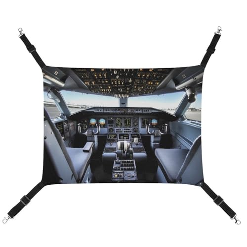 FZMTLDS Flugzeug-Cockpit, Katzen-Hängematte, atmungsaktiv, Haustierkäfig-Hängematte, wendbar, weiches Katzenbett für drinnen und draußen, Ruheunterlagen für kleine Tiere FZMTLDS Flugzeug-Cockpit, Katzen-Hängematte, atmungsaktiv, Haustierkäfig-Hängematte, wendbar, weiches Katzenbett für drinnen und draußen, Ruheunterlagen für kleine Tiere von FZMTLDS