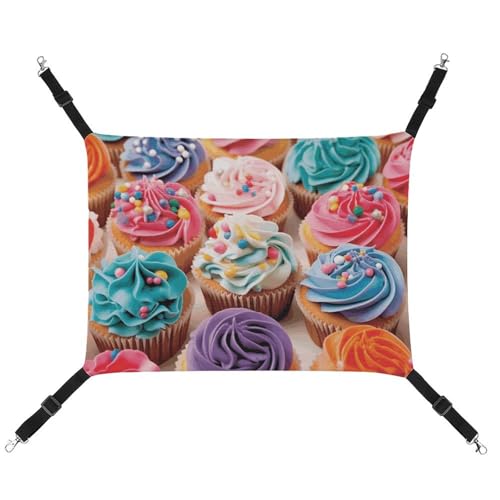 FZMTLDS Geburtstags-Cupcake-Hängematte für Katzen, atmungsaktiv, wendbar, Haustier-Hängebett, weiches Katzenbett für drinnen und draußen, Ruheunterlagen für kleine Tiere FZMTLDS Geburtstags-Cupcake-Hängematte für Katzen, atmungsaktiv, wendbar, Haustier-Hängebett, weiches Katzenbett für drinnen und draußen, Ruheunterlagen für kleine Tiere von FZMTLDS