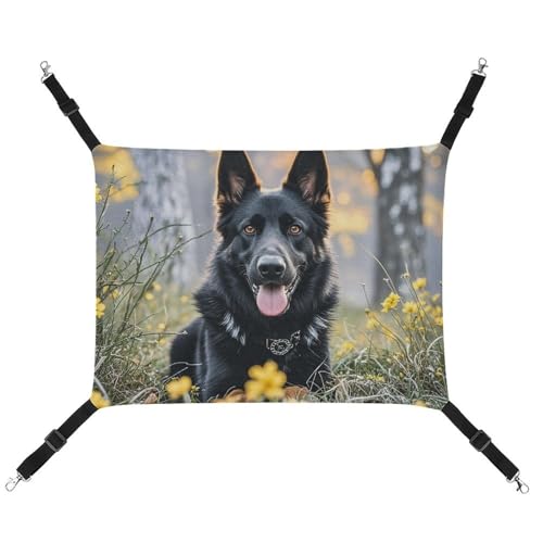 FZMTLDS Hängematte für Hunde und Katzen, Motiv: Deutscher Schäferhund, atmungsaktiv, wendbar, weiches Katzenbett für drinnen und draußen, Schlafunterlagen für kleine Tiere, Schwarz FZMTLDS Hängematte für Hunde und Katzen, Motiv: Deutscher Schäferhund, atmungsaktiv, wendbar, weiches Katzenbett für drinnen und draußen, Schlafunterlagen für kleine Tiere, Schwarz von FZMTLDS