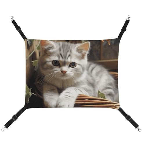 FZMTLDS Katzen-Hängematte, atmungsaktiv, Haustierkäfig-Hängematte, wendbares Haustier-Hängebett, weiches Katzenbett für drinnen und draußen, Ruheunterlagen für kleine Tiere FZMTLDS Katzen-Hängematte, atmungsaktiv, Haustierkäfig-Hängematte, wendbares Haustier-Hängebett, weiches Katzenbett für drinnen und draußen, Ruheunterlagen für kleine Tiere von FZMTLDS