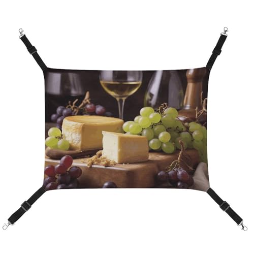 FZMTLDS Katzen-Hängematte für Weißwein, Käse, Kuchen, Trauben, atmungsaktiv, wendbar, Haustier-Hängebett, weiches Katzenbett für drinnen und draußen, Schlafunterlagen für kleine Tiere FZMTLDS Katzen-Hängematte für Weißwein, Käse, Kuchen, Trauben, atmungsaktiv, wendbar, Haustier-Hängebett, weiches Katzenbett für drinnen und draußen, Schlafunterlagen für kleine Tiere von FZMTLDS