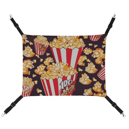 FZMTLDS Katzenhängematte mit Popcorn-Druck, atmungsaktiv, wendbar, Haustier-Hängebett, weiches Katzenbett für drinnen und draußen, Ruheunterlagen für kleine Tiere FZMTLDS Katzenhängematte mit Popcorn-Druck, atmungsaktiv, wendbar, Haustier-Hängebett, weiches Katzenbett für drinnen und draußen, Ruheunterlagen für kleine Tiere von FZMTLDS