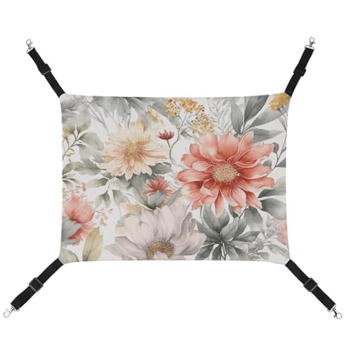 FZMTLDS Katzenhängematte mit pastellfarbenem Blumenmuster, atmungsaktiv, wendbar, Haustier-Hängebett, weiches Katzenbett für drinnen und draußen, Schlafunterlagen für kleine Tiere FZMTLDS Katzenhängematte mit pastellfarbenem Blumenmuster, atmungsaktiv, wendbar, Haustier-Hängebett, weiches Katzenbett für drinnen und draußen, Schlafunterlagen für kleine Tiere von FZMTLDS