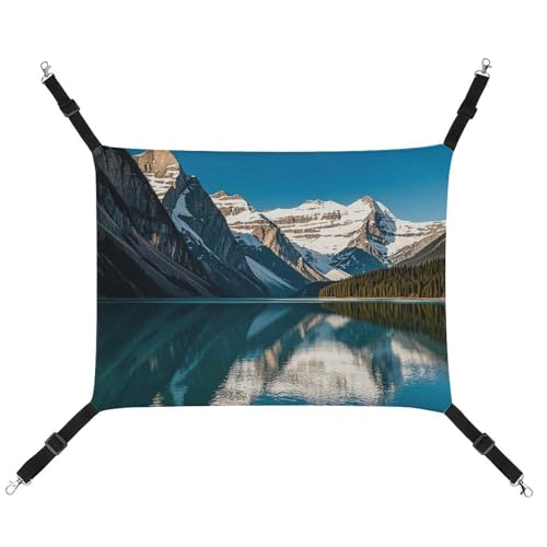 FZMTLDS Panorama of The Lake Louise Mountains Katzenhängematte, atmungsaktiv, Haustierkäfig-Hängematte, wendbar, weiches Katzenbett für drinnen und draußen, Ruheunterlagen für kleine Tiere FZMTLDS Panorama of The Lake Louise Mountains Katzenhängematte, atmungsaktiv, Haustierkäfig-Hängematte, wendbar, weiches Katzenbett für drinnen und draußen, Ruheunterlagen für kleine Tiere von FZMTLDS
